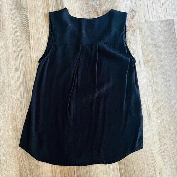 Daniel Rainn Women's Rayon Sleeveless Black Blouse, Size Small - Picture 5 of 7